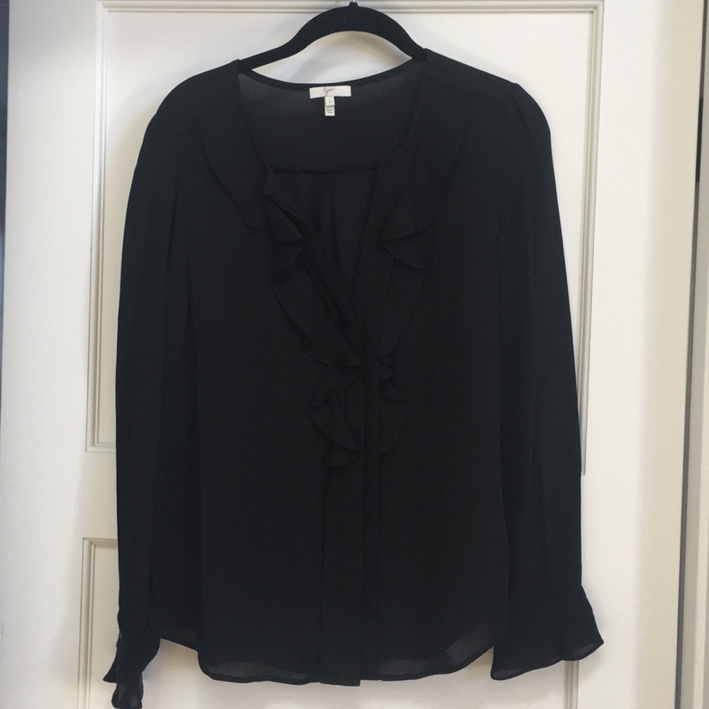 Joie front ruffle blouse